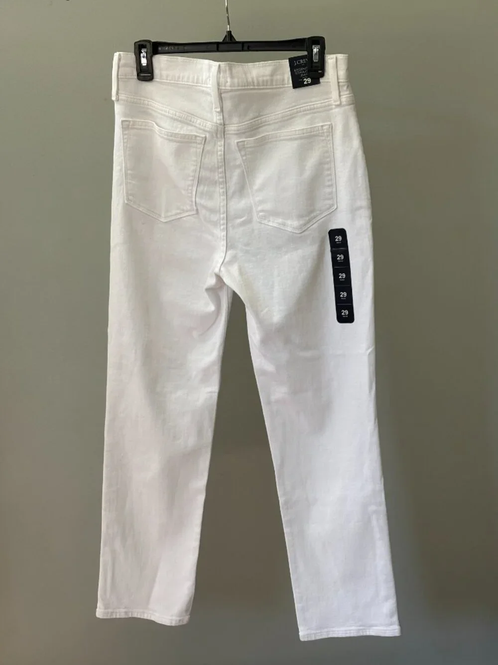 J.Crew Essential Straight Jean White Button Fly 29 NWT